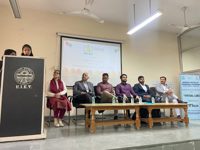 The Department of Information Technology of UIET, Panjab University, Chandigarh organized a One Day Workshop on “Virtual Labs” conducted by IIT Delhi